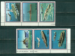Парагвай, 1983, Авианосец, Корабли, 6 марок